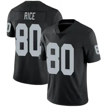 Nike Jerry Rice Men's Limited Las Vegas Raiders Black Team Color Vapor Untouchable Jersey