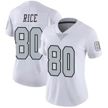 Nike Jerry Rice Women's Limited Las Vegas Raiders White Color Rush Jersey