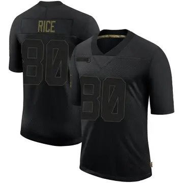 Nike Jerry Rice Youth Limited Las Vegas Raiders Black 2020 Salute To Service Jersey