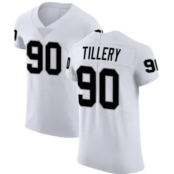 Nike Jerry Tillery Men's Elite Las Vegas Raiders White Vapor Untouchable Jersey