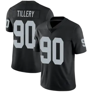 Nike Jerry Tillery Men's Limited Las Vegas Raiders Black Team Color Vapor Untouchable Jersey