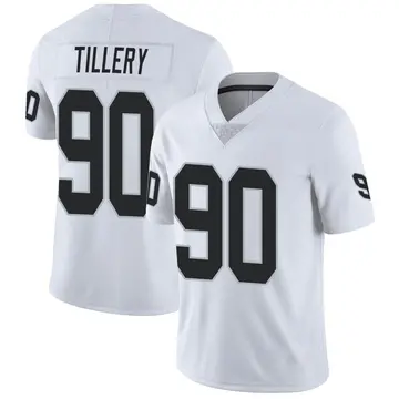 Nike Jerry Tillery Men's Limited Las Vegas Raiders White Vapor Untouchable Jersey