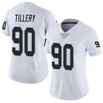 Nike Jerry Tillery Women's Limited Las Vegas Raiders White Vapor Untouchable Jersey