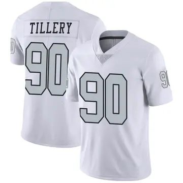 Nike Jerry Tillery Youth Limited Las Vegas Raiders White Color Rush Jersey