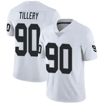 Nike Jerry Tillery Youth Limited Las Vegas Raiders White Vapor Untouchable Jersey