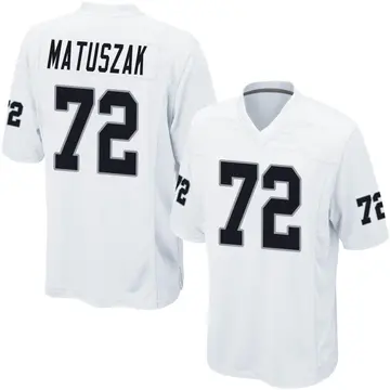 Nike John Matuszak Men's Game Las Vegas Raiders White Jersey