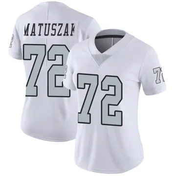 Nike John Matuszak Women's Limited Las Vegas Raiders White Color Rush Jersey