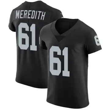 Nike Jordan Meredith Men's Elite Las Vegas Raiders Black Team Color Vapor Untouchable Jersey