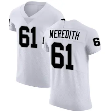 Nike Jordan Meredith Men's Elite Las Vegas Raiders White Vapor Untouchable Jersey