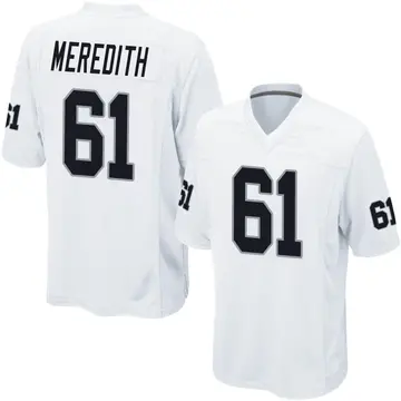 Nike Jordan Meredith Men's Game Las Vegas Raiders White Jersey