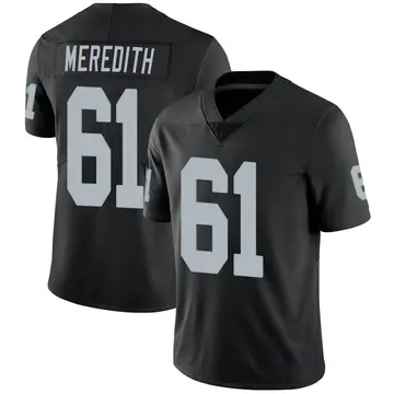 Nike Jordan Meredith Men's Limited Las Vegas Raiders Black Team Color Vapor Untouchable Jersey