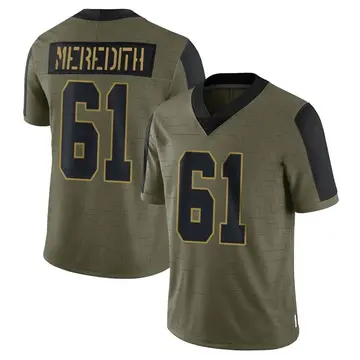 Nike Jordan Meredith Men's Limited Las Vegas Raiders Olive 2021 Salute To Service Jersey