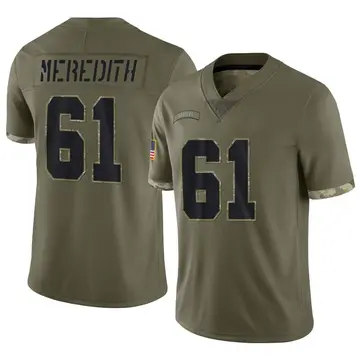 Nike Jordan Meredith Men's Limited Las Vegas Raiders Olive 2022 Salute To Service Jersey
