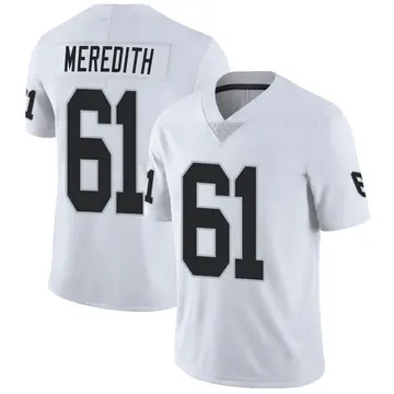 Nike Jordan Meredith Men's Limited Las Vegas Raiders White Vapor Untouchable Jersey