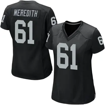 Nike Jordan Meredith Women's Game Las Vegas Raiders Black Team Color Jersey