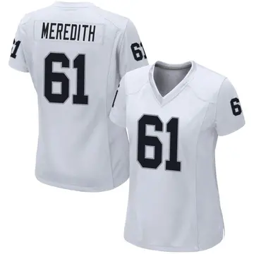 Nike Jordan Meredith Women's Game Las Vegas Raiders White Jersey