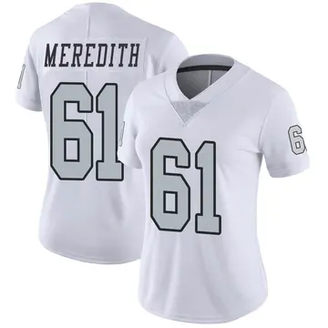 Nike Jordan Meredith Women's Limited Las Vegas Raiders White Color Rush Jersey