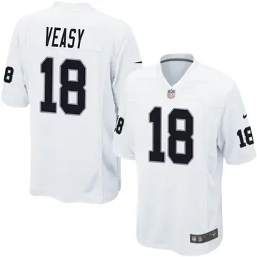 Nike Jordan Veasy Men's Game Las Vegas Raiders White Jersey