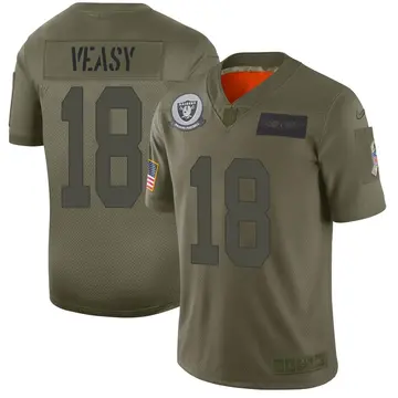 Nike Jordan Veasy Men's Limited Las Vegas Raiders Camo 2019 Salute to Service Jersey