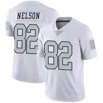 Nike Jordy Nelson Men's Limited Las Vegas Raiders White Color Rush Jersey