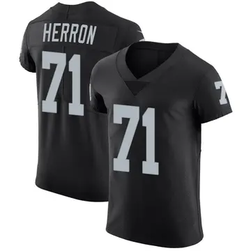 Nike Justin Herron Men's Elite Las Vegas Raiders Black Team Color Vapor Untouchable Jersey