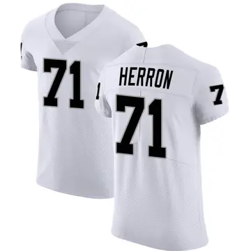Nike Justin Herron Men's Elite Las Vegas Raiders White Vapor Untouchable Jersey