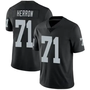 Nike Justin Herron Men's Limited Las Vegas Raiders Black Team Color Vapor Untouchable Jersey