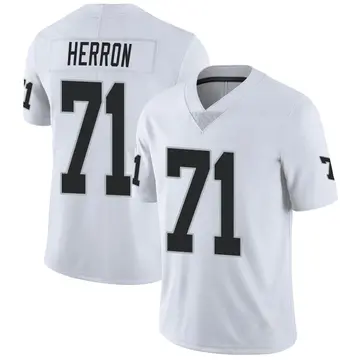 Nike Justin Herron Men's Limited Las Vegas Raiders White Vapor Untouchable Jersey