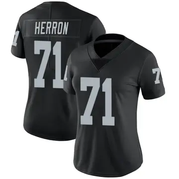 Nike Justin Herron Women's Limited Las Vegas Raiders Black Team Color Vapor Untouchable Jersey