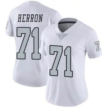 Nike Justin Herron Women's Limited Las Vegas Raiders White Color Rush Jersey