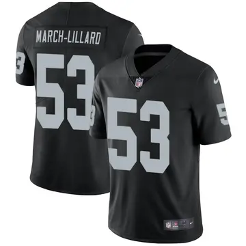 Nike Justin March-Lillard Men's Limited Las Vegas Raiders Black Team Color Vapor Untouchable Jersey