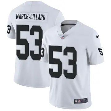 Nike Justin March-Lillard Men's Limited Las Vegas Raiders White Vapor Untouchable Jersey