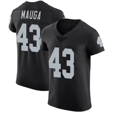 Nike Kana'i Mauga Men's Elite Las Vegas Raiders Black Team Color Vapor Untouchable Jersey