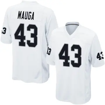 Nike Kana'i Mauga Men's Game Las Vegas Raiders White Jersey