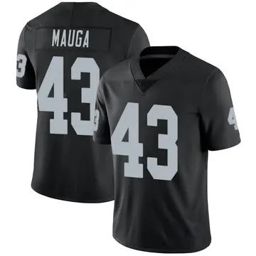 Nike Kana'i Mauga Men's Limited Las Vegas Raiders Black Team Color Vapor Untouchable Jersey