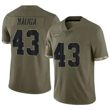 Nike Kana'i Mauga Men's Limited Las Vegas Raiders Olive 2022 Salute To Service Jersey