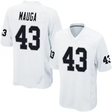 Nike Kana'i Mauga Youth Game Las Vegas Raiders White Jersey