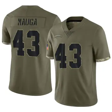 Nike Kana'i Mauga Youth Limited Las Vegas Raiders Olive 2022 Salute To Service Jersey