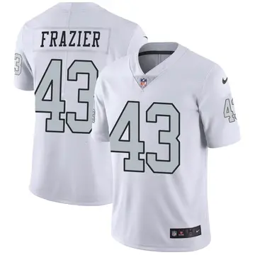 Nike Kavon Frazier Men's Limited Las Vegas Raiders White Color Rush Jersey