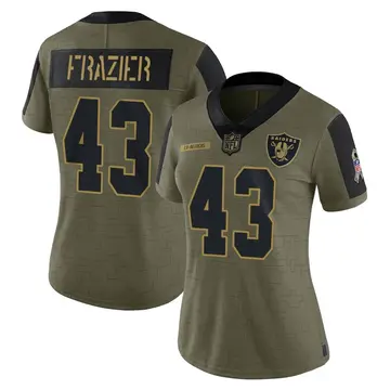 Nike Kavon Frazier Women's Limited Las Vegas Raiders Olive 2021 Salute To Service Jersey