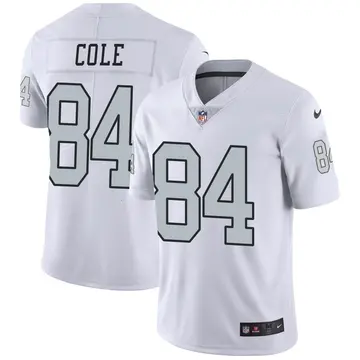 Nike Keelan Cole Men's Limited Las Vegas Raiders White Color Rush Jersey