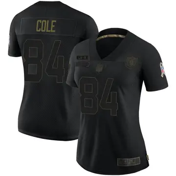 Nike Keelan Cole Women's Limited Las Vegas Raiders Black 2020 Salute To Service Jersey