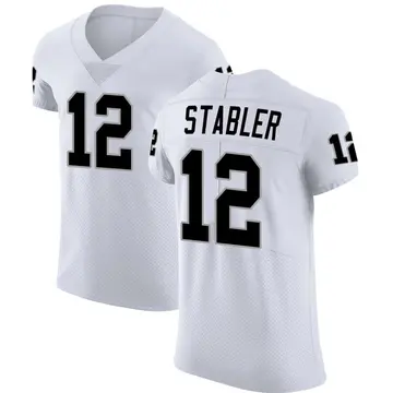Nike Ken Stabler Men's Elite Las Vegas Raiders White Vapor Untouchable Jersey