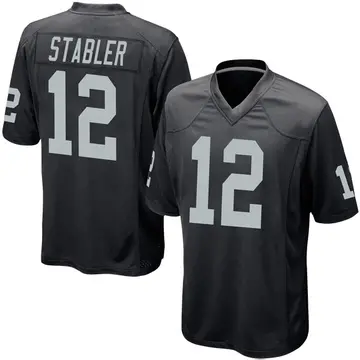 Nike Ken Stabler Men's Game Las Vegas Raiders Black Team Color Jersey
