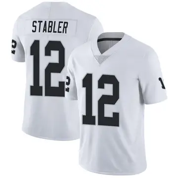 Nike Ken Stabler Men's Limited Las Vegas Raiders White Vapor Untouchable Jersey