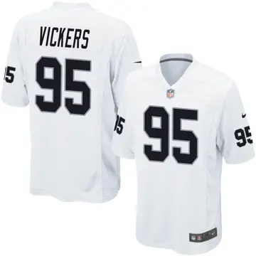 Nike Kendal Vickers Men's Game Las Vegas Raiders White Jersey