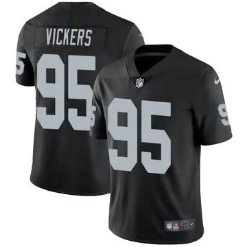 Nike Kendal Vickers Men's Limited Las Vegas Raiders Black Team Color Vapor Untouchable Jersey