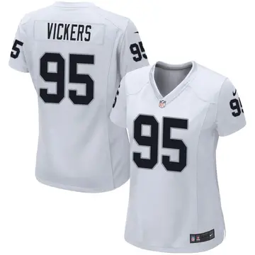 Nike Kendal Vickers Women's Game Las Vegas Raiders White Jersey