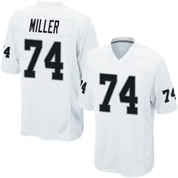 Nike Kolton Miller Men's Game Las Vegas Raiders White Jersey