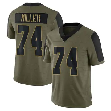 Nike Kolton Miller Men's Limited Las Vegas Raiders Olive 2021 Salute To Service Jersey
